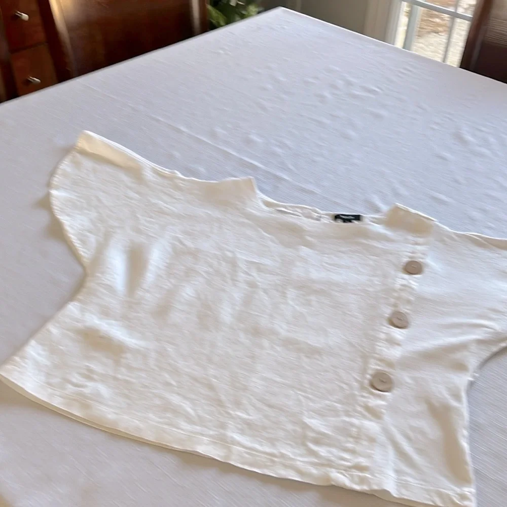 KENSIE LINEN/COTTON TOP - Picture 8 of 12